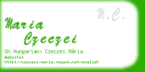 maria czeczei business card