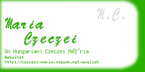 maria czeczei business card